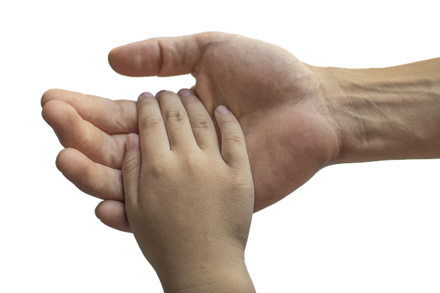 baby hands on adults
