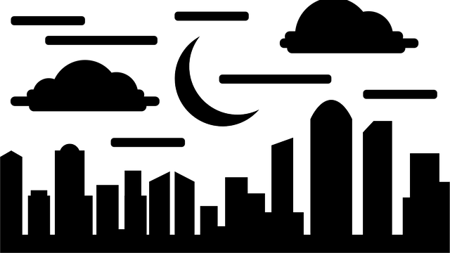 Edificio, Ciudad, Noche, Rascacielos