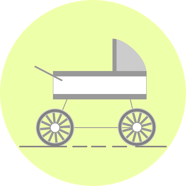 Free stroller childhood parents vector
