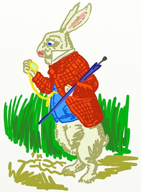 Free cartoon sketch rabbit illustration