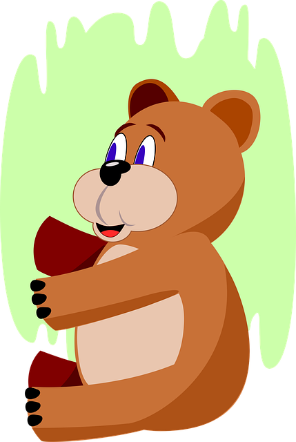 Free little bear bear toy vector