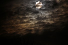 Ilustrasi gratis: Purnama, Musim Dingin Malam, Bulan 