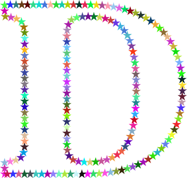 Free stars colorful prismatic vector