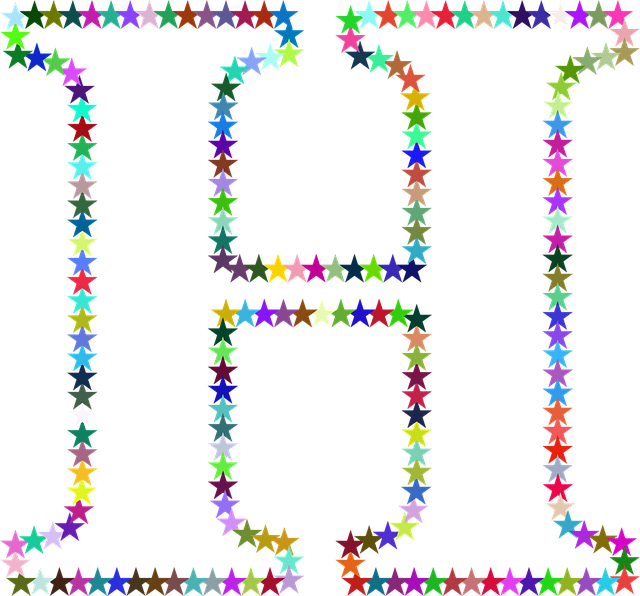 Free stars colorful prismatic vector