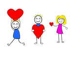 love, heart, man