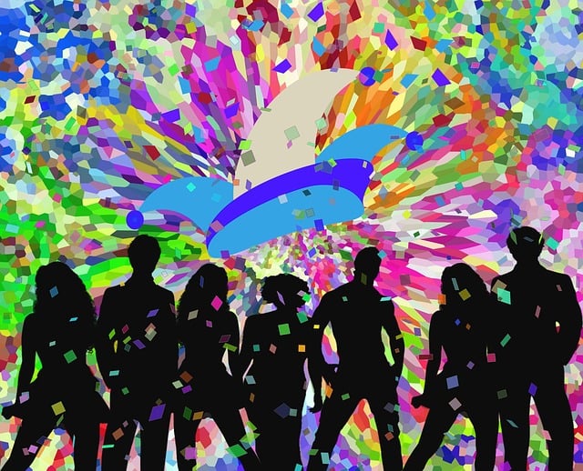 Free carnival confetti fool time illustration