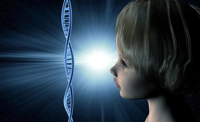 Download free HD stock image of Dna Future Free dna future woman illustration