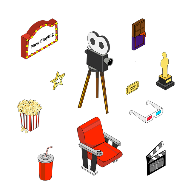 Free cinema video entertainment illustration