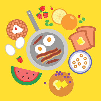 Frühstück, Eier, Speck, Lebensmittel