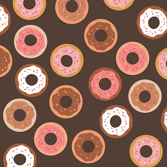Krapfen, Donuts, Streuseln, Süß