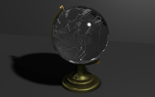 Free globe table decoration paper weight illustration
