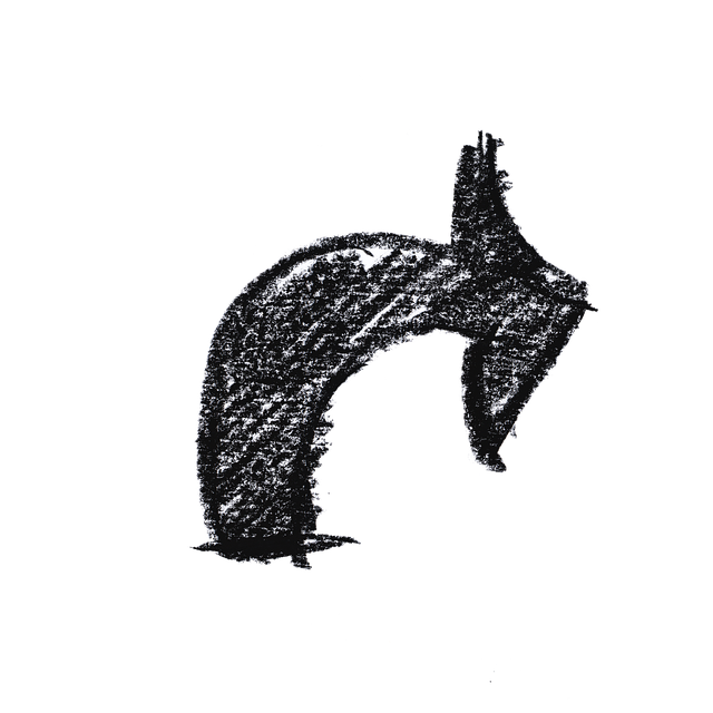 Free arrow handwork left illustration