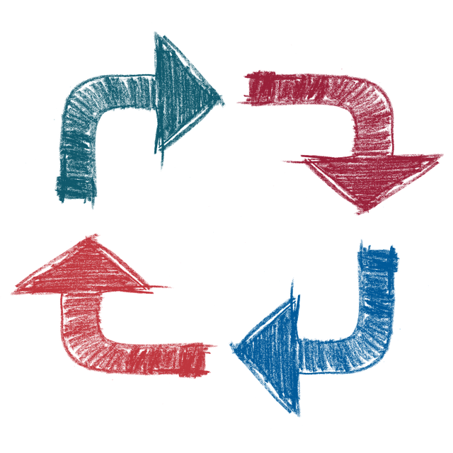 Free arrow handwork left illustration