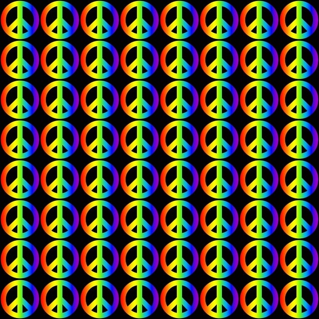 Retro, Regnbue, Gradient, Fred Symbol