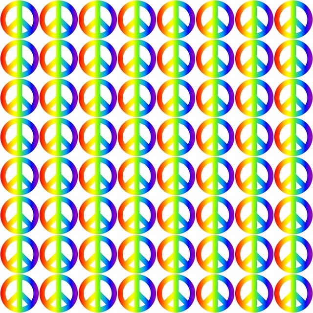 Retro, Regnbue, Gradient, Fred Symbol
