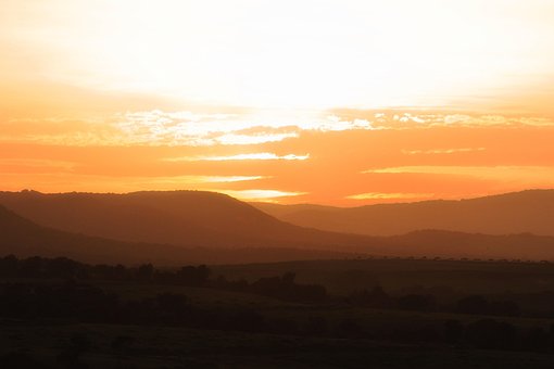 Sol, Solnedgang, Himmel, Natur, Sommer