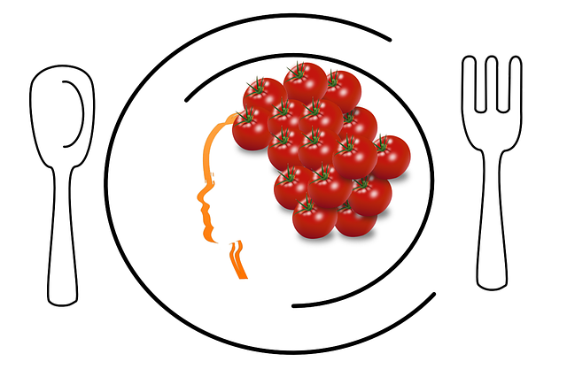Free food design vector tomatoes food on plate illustration