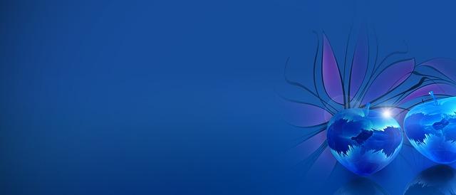 Free apple blue shiny illustration