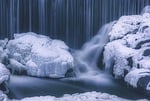 frozen, river, winter