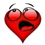 heart, impressed, dumbfounded