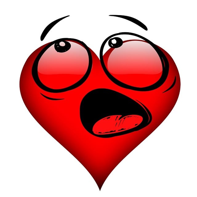Free heart impressed dumbfounded illustration