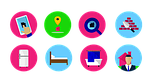real estate, icons, marketing