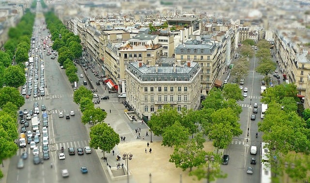 Paris, Stadtansicht, Tilt Shift