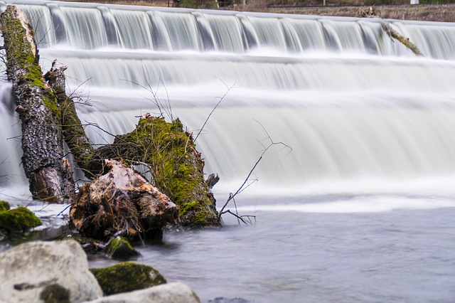 Free waterfall long exposure bavaria illustration