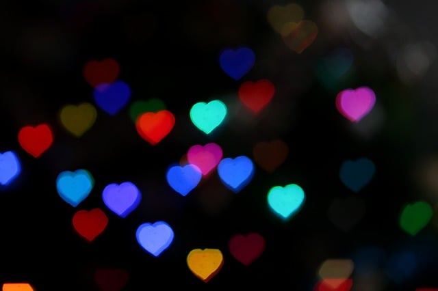 Corazón, Bokeh, Decoraciones, Luces