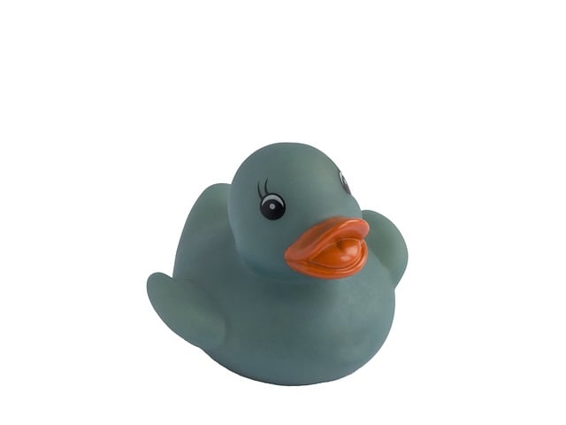 Free rubber ducky duck blue illustration