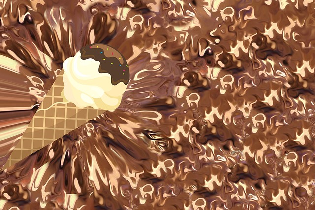 Free ice cream chocolate summer illustration