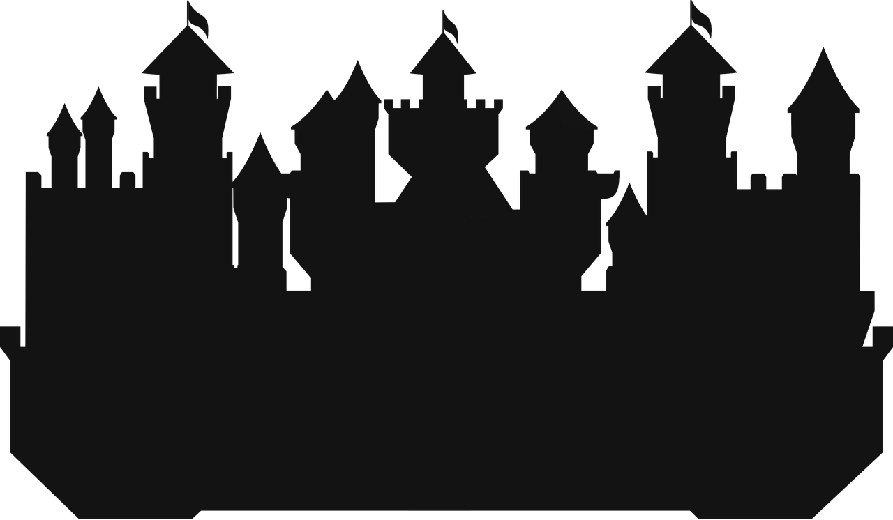 Hrad, Silueta, Design, Kreslená Pohádka