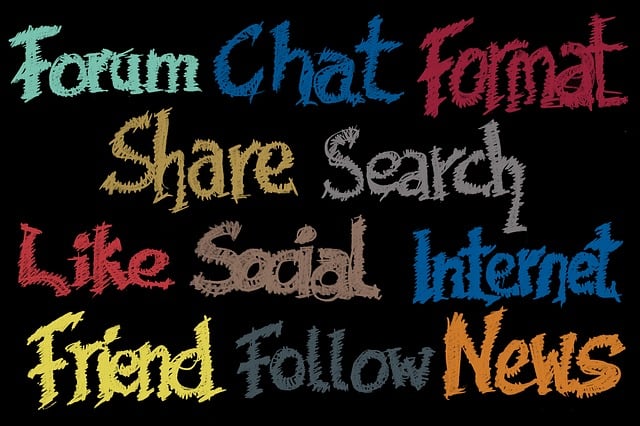Free label social media illustration