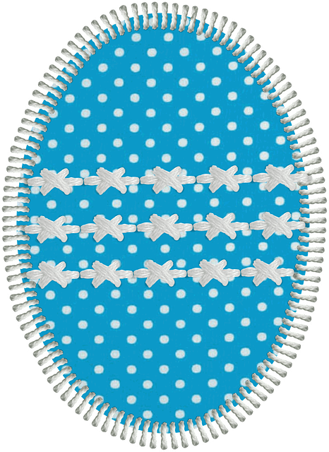 Free easter egg patchwork illustration