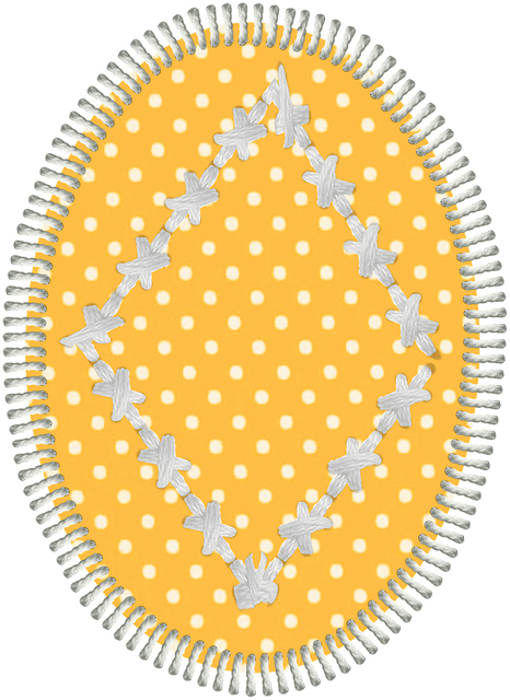 Free easter egg patchwork illustration