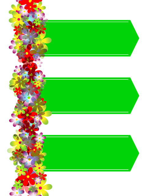 Flechas, Verde, Flores, Patrón Floral