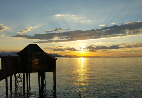 Free Sunset Lake photo and picture