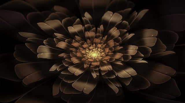 Free fractal flower floral illustration