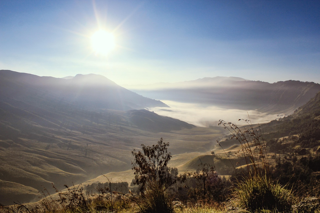 Ilustrasi pemandangan di Gunung Bromo