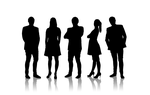 business, people, silhouette