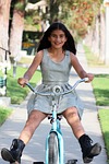 girl, youth, bike
