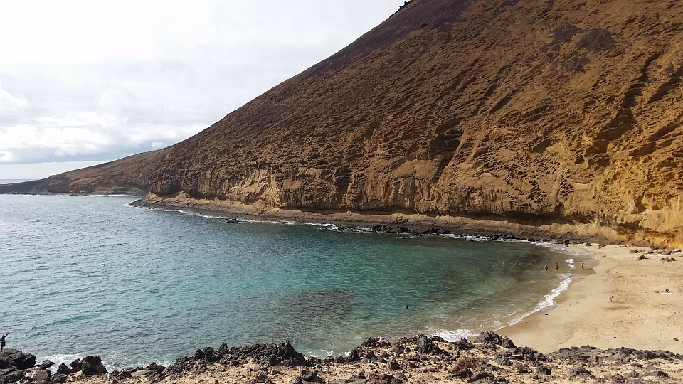 Strand, De Sierlijke, Lanzarote, Berg, Natuur