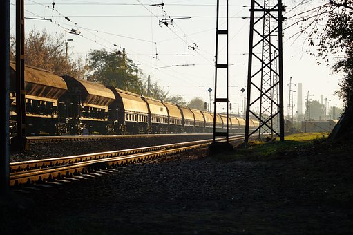 Vagón, Entregar, Carril, Sol, Tren