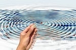 wave, concentric, hand