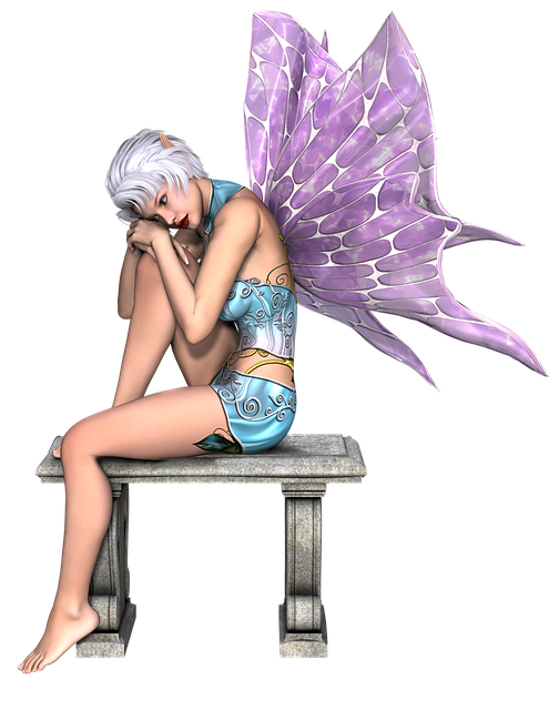 Free fairy girl wings illustration