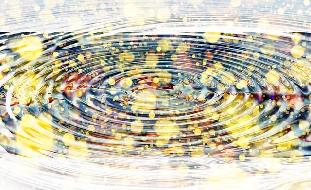 Free wave concentric bokeh illustration