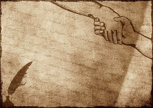 Download free HD stock image of Contract Handshake Free contract handshake feather illustration