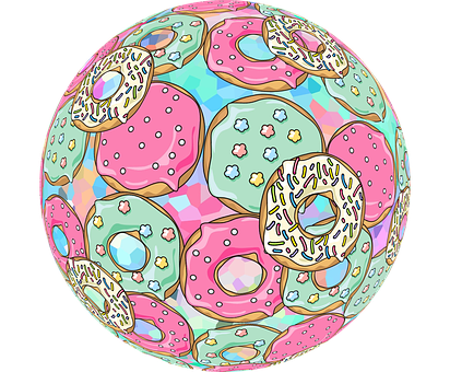 Donuts, Grafisk, Sød, Deco, Søde Sager