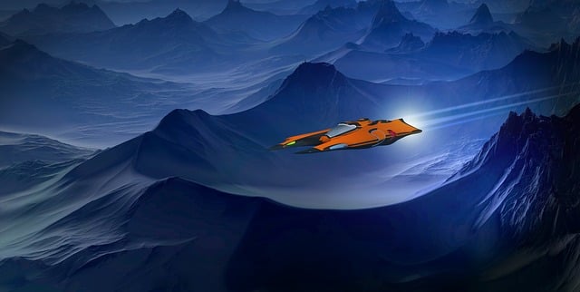 Free spaceship space glider 3d model illustration