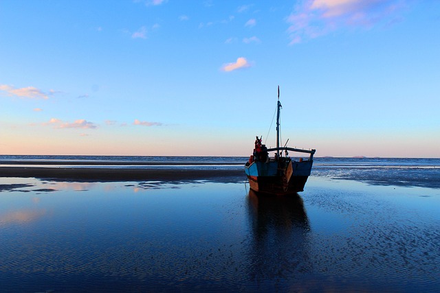 Free Boat Sunset photo and picture